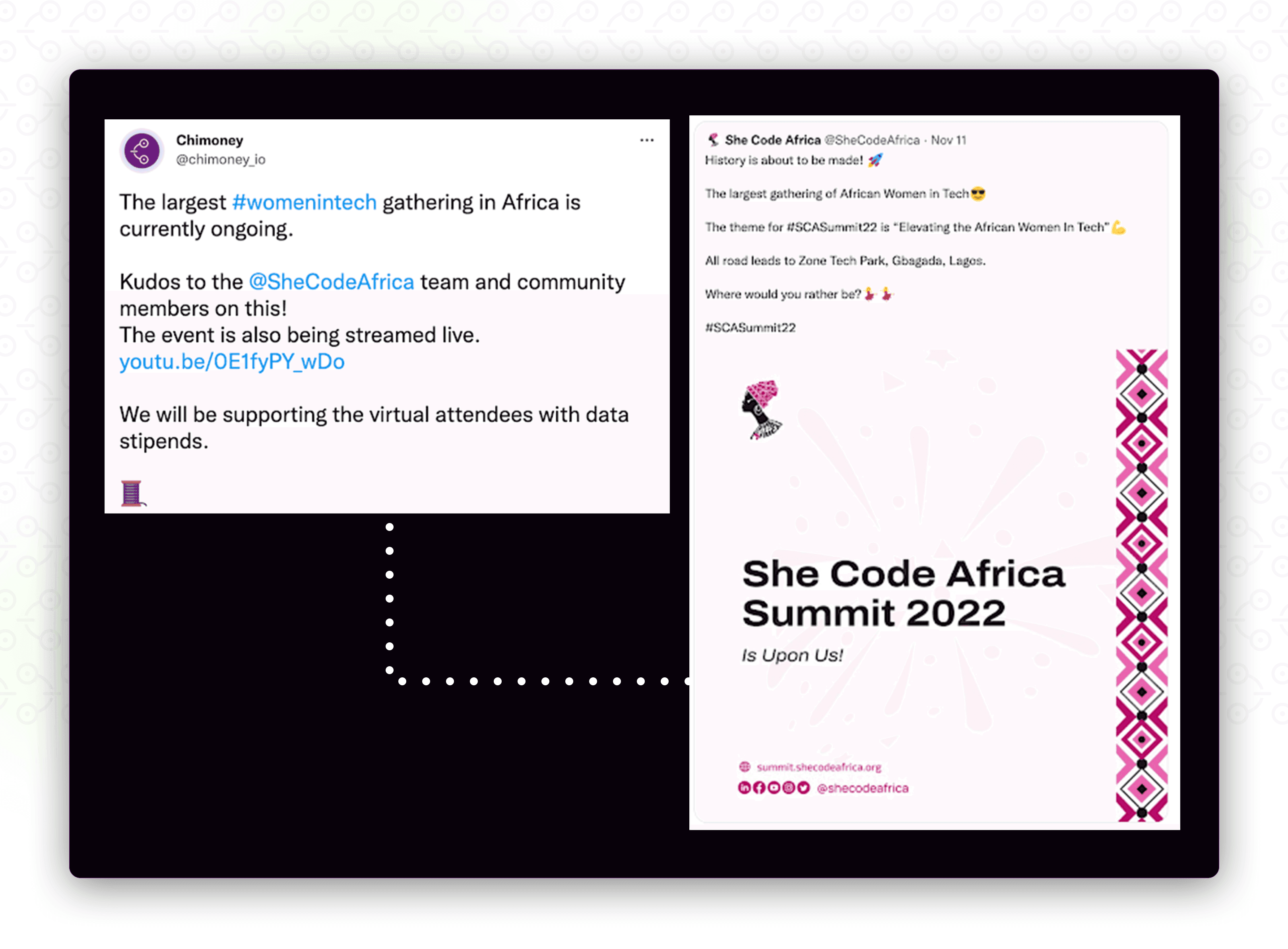 Chimoney sent Chimoney as a data stipend to support She Codes Africa queens