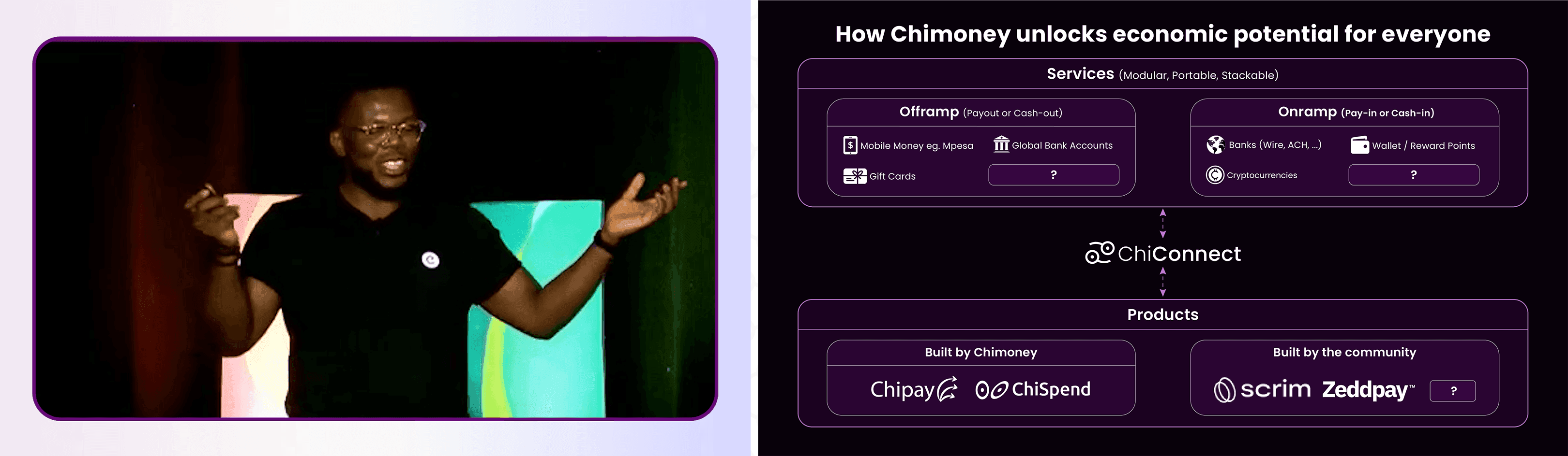 Uchi Uchibeke speaking at the Interledger Summit 2022